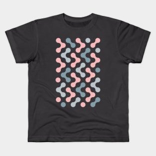 Colorful Shapes (pink and gray) Kids T-Shirt